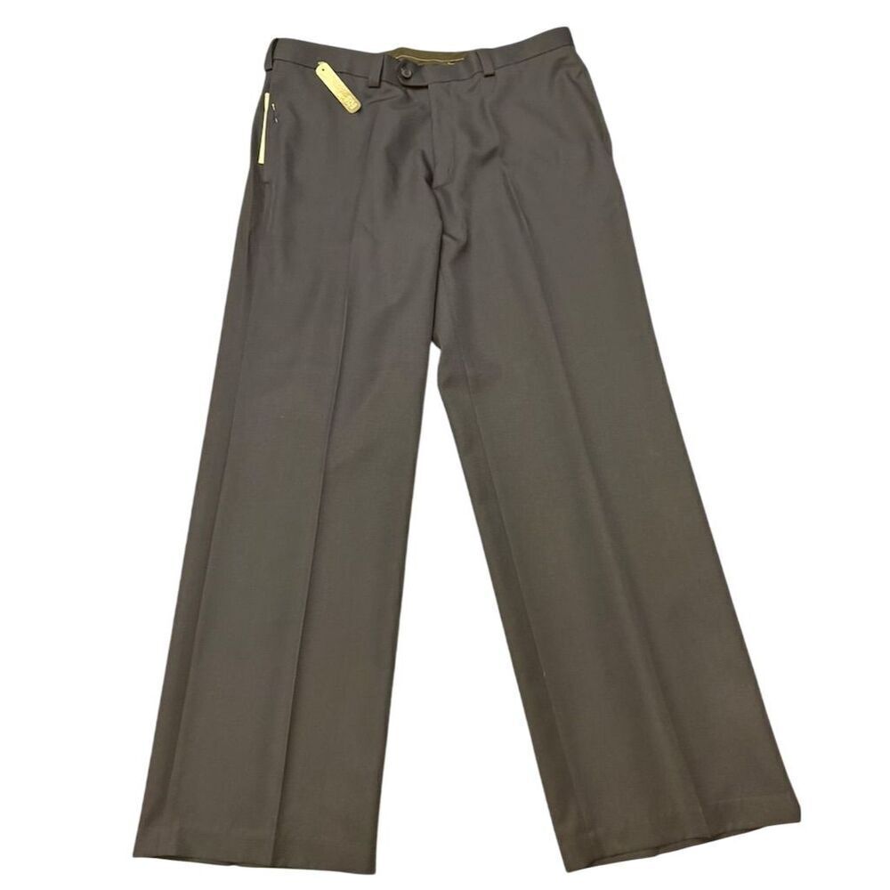 Haggar Mens Blue Dress Pants 38x30 Classic Fit